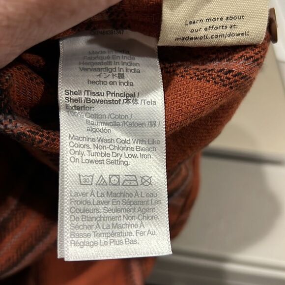 Madewell Slub Flannel Easy Long-Sleeve Shirt golden Oak NWT size XXL - Picture 10 of 12